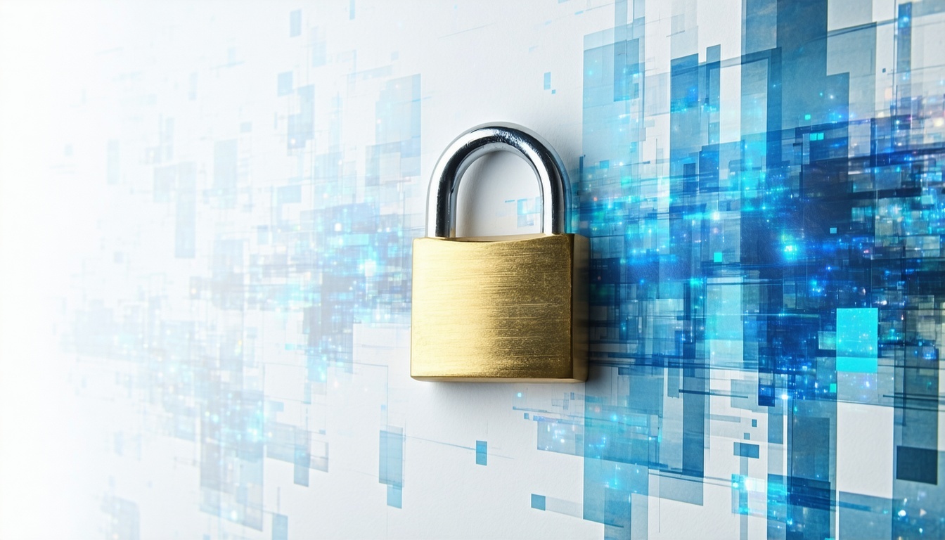 lock on trust and confidentiality clean background